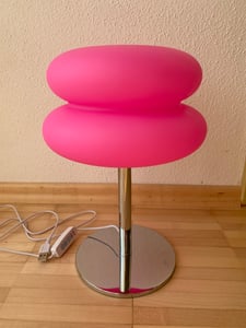 Nachttischlampen, LED Tischlampe, USB-Stecker, Dimmbare kuppelförmige Tischleuchte, 3 Lichtfarben Schreibtischlampe, Dekotischlampe Rosa Kunden-Foto 1