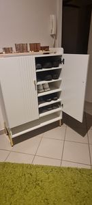 LITTLE TREE Schuhschrank, Schuhregal 6 Ebenen, Schuhaufbewahrung mit höhenverstellbare Ablage, freistehende Schuhkommode mit Türen, weiß Kunden-Foto 4