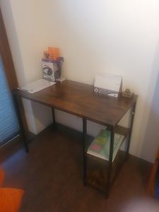 VASAGLE Computertisch mit 2 Regale Schreibtisch 100 x 75 x 50 cm vintagebraun Kunden-Foto 7