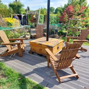Casaria® Gartenstuhl Holz Klappbar Wetterfest 160kg Belastbar Armlehne