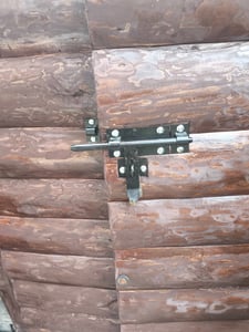 KOTARBAU® Chiavistello per Porta in Legno Acciaio 270mm Nero Catenaccio Porta con Serratura per Cancello Da Giardino Catenaccio per Cancello Foto del cliente 2