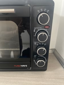 TurboTronic Minibackofen – EV45 – 38-L-Tischbackofen mit Umluft, Ober-/Unterhitze, Drehspieß, 2000 W, Innenbeleuchtung, Edelstahl, 2 Backbleche und Gitterrost Kunden-Foto 3