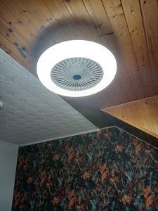 EINFEBEN Deckenventilator Deckenventilatoren mit Beleuchtung 80W Dimmbar Fan Licht deckenlampe Einstellbare Windgeschwindigkeit Lampe lüfter kronleuchter mit Fernbedienung Kunden-Foto 6