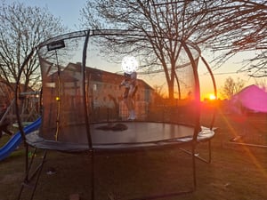 HyperMotion detská XL záhradná trampolína - 305 cm 10FT - s rebríkom a vnútornou sieťkou - pre dom a záhradu Fotografia od zákazníka č. 4