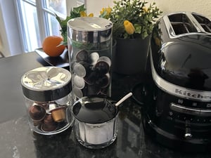 Cukierniczka z pokrywką + łyżeczka Słoik do przechowywania Słoik na dżem Słoik na przyprawy Słoik na parmezan Zdjęcie produktu od klienta nr 1