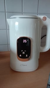 Wasserkocher 1,8 L 1800 W mit Temperaturregelung, LCD Display, Touchpanel, Warmhaltefunktion, Weiß Kunden-Foto 1