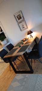 SAM® Esstisch Baumkante massiv Akazie natur 240 x 100 schwarz QUINN Kunden-Foto 5