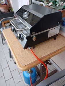 El Fuego El Fuego Jesolo Tisch-Gasgrill - Tragbarer Grill - Campinggrill - Edelstahl - Mit Sichtfenster - Inklusive Gasschlauch Kunden-Foto 1