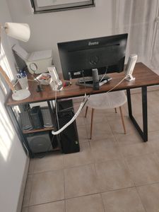 Tribesigns biurko komputerowe w kształcie litery L z 3 szufladami, odwracalne biurko narożne z półkami, 134 cm biurko komputerowe biurko gabinetowe, brązowe Zdjęcie produktu od klienta nr 3