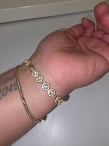 Swarovski Una Angelic Armband, Rund, Weiss, Goldlegierungsschicht Kunden-Foto 1