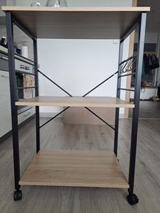 tectake® Servierwagen Rugby inklusive 6 Haken, 65,5 x 45,5 x 88,5 cm Kunden-Foto 1