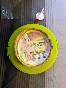 Dekora- Kuchendekoration für Kindergeburtstage auf Platte aus Oblatenpapier, SpongeBob, 20 Kunden-Foto 1