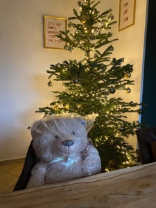 XXL Teddy Bär hellbraun 100 cm groß Kuscheltier Teddybär Kunden-Foto 1