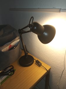MasterLED Schreibtischlampe – Stromkabels 110 cm – E27 – weiß – Klemme – mit Klemme – verstellbarem Arm – Retro-Stil Kunden-Foto 1