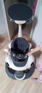 COSTWAY 7 in 1 Lauflernhilfe, Lauflerwagen mit Verdeck, Baby Walker mit Spielboard, Musik, Licht & Rädern, Gehfrei Baby ab 6 Monaten, Rot Kunden-Foto 7