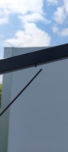 DEGAMO Pavillon Terrassenpavillon Anbaupavillon MANTOVA 3 x 2,5 Meter, Gestell Stahl schwarz, Plane wasserdicht beschichtet ecru Kunden-Foto 3