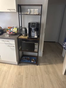 VASAGLE Küchenregal, Standregal, 40 x 80 x 167 cm, eichenfarben-weiß Kunden-Foto 23
