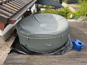 AREBOS Whirlpool aufblasbar | Ø208cm | 6 Personen | 130 Düsen | 1000L | Abdeckung Kunden-Foto 24