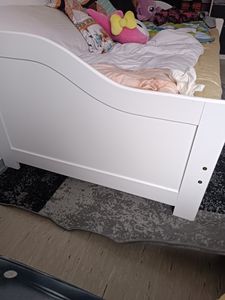 Homestyle4u Ausziehbett 90x200 Kinderbett Weiß Holzbett mit Lattenrost Tagesbett ausziehbar Kunden-Foto 4