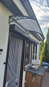Vordach Haustür aus Polycarbona,Türvordach Haustürvordach Haustürdach Transparent 100x150cm Kunden-Foto 1