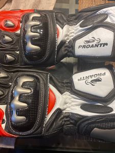 Motorradhandschuhe Racing Pro weiß von PROANTI® - Größe XL Kunden-Foto 10