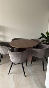 Selsey Ovo - Tavolo da pranzo allungabile, rotondo, 110-190 x 110 cm, effetto legno noce Wisconsin Foto del cliente 1