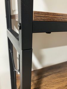 Tribesigns Eck-Bücherregal, industrielles großes Eckregal, bodenstehendes Eckregal, Lagerregal, Aufbewahrungsregal mit Metallrahmen(7 Ablagen) ,Braun Kunden-Foto 15