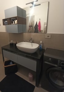 HENNEZ Aufbewahrungskorb "Adrian" 40 l - Dunkelgrau, 41 l, Rechteckig, Bambus, Polyester, Dunkles Grau, Grau, 410 mm Kunden-Foto 1