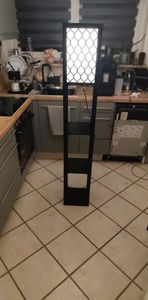 7MAGIC Stehlampe Standleuchte mit 9W LED Glühbirne, E27 bis 150W, 3 Ebenen Holzregal, Moderne standlampe mit Zugschalter und Stauraum, Stehleuchte für Wohnzimmer, Schlafzimmer, Büro, Schwarz 160cm Kunden-Foto 3
