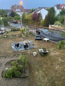 UISEBRT 3x3m Partyzelt Pavillon Wasserdicht Stabil Gartenpavillon Anti-UV mit Seitenteilen und großen Fenstern Gartenzelt Festzelt für Garten Party Anthrazit Kunden-Foto 4
