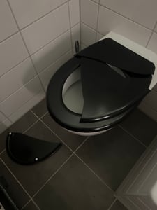 UISEBRT Toilettendeckel Absenkautomatik WC Sitz Klobrille mit Softclose Toilettensitz Klodeckel aus Duroplast - Strand Kunden-Foto 6