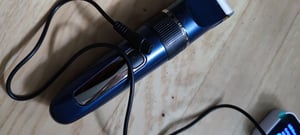 7MAGIC Haarschneidemaschine, Professioneller wasserdichter Keramik-Haarschneider mit Batteriestatusanzeige, Lange Bereitschaft, USB aufladbares, Blau Kunden-Foto 1