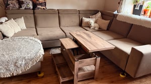 VASAGLE Couchtisch, Wohnzimmertisch, Gaszylinder, höhenverstellbar Kunden-Foto 9