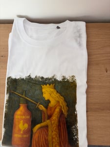 Sir Racha Sriracha Ritter Ritterschlag Königin Mittelalter Chili Herren T-Shirt, Schwarz, XL Kunden-Foto 2