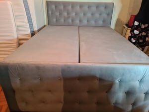 Masseno Boxspringbett FONDI 180x200 cm Komplett-Set mit Bonell Matratze und Topper, Polsterbett mit Bettkästen -Beige, CASABLANCA 04 Kunden-Foto 2