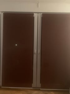 Estika Rollo ohne Bohren - 90 x 220 cm - Dunkelbraun - Klemmfix Montage Kunden-Foto 1