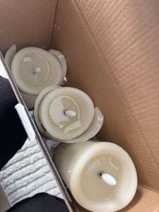 Conjunto de 3 velas LED para exteriores, con temporizador y aptas para uso en exteriores Foto del cliente 3