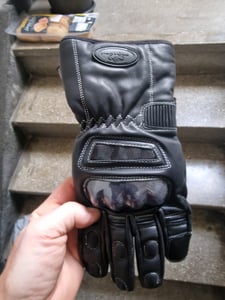 Motorradhandschuhe Regen Winter Leder Motorrad Handschuhe Kunden-Foto 2