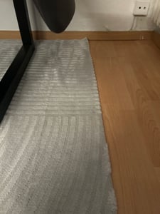 Moderner Kurzflor-Teppich Boho Wohnzimmer Schlafzimmer dünn mit 3D Hoch-Tief Effekt Pflegeleicht Kunden-Foto 1