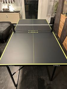 JOOLA Indoor Tischtennisplatte MIDSIZE, klappbarer Tischtennistisch klein inkl. Tischtennisnetz, blau, 168 x 84 x 76 cm Kunden-Foto 2