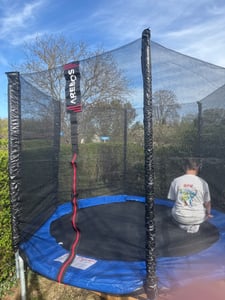 AREBOS Trampolin Ersatznetz & Randabdeckung | UV-beständig, wasserabweisend Kunden-Foto 1