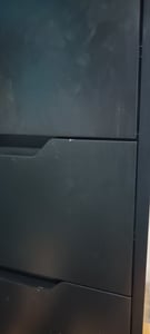 Bealife Commode 72x41x94 cm | 3 + 2 tiroirs | Noir | En MDF | Avec protection anti-basculement & patins de tiroir | AP23 Photo du client 2