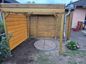 UNIPORT Holzunterstand Kaminholzregal Terrassenüberdachung kesseldruckimprägniert grün Kunden-Foto 1