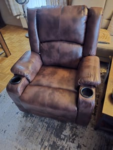 COMHOMA Massagesessel Elektrischer Relaxsessel XL 200kg belastbar, gemütlich und weich Ergonomischer Messagesessel Liegesessel für ältere Menschen Kunden-Foto 1