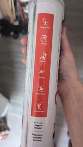 Přenosný inhalátor kyslíku Kyslík 99,4 % může 12L Univerzální náustek Inhalovatelný Fotografie od zákazníka č. 1