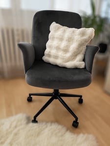 di volio Schreibtischstuhl Fano, gemütlicher Drehstuhl Homeoffice, Beige Kunden-Foto 1