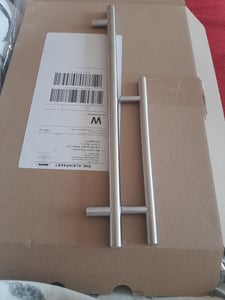 10x Edelstahl Möbelgriff 198mm, BA 128mm, Ø12 mm Küchengriff Stangengriff Schubladengriffe Küchenschrank Kunden-Foto 1
