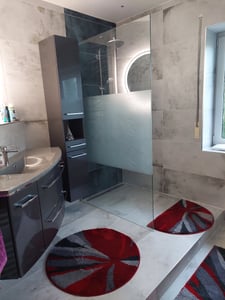 Mai & Mai Duschwand für Dusche Duschabtrennung  110x200cm Walk-In Dusche  ESG-Sicherheitsglas 10mm NANO Glas BRAM1 Bremen2K Kunden-Foto 1