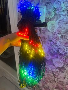 JOIEYOU LED Lichternetz 6x4m 480LEDs Lichterkettennetz Bunt Lichtervorhang mit 8 Modi Stecker Lichterkette Dunkelgrüne Lichtlinie Weihnachtsbeleuchtung für Weihnachtsdeko Hochzeit Party Kunden-Foto 1