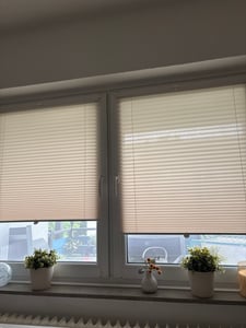 Plissee Faltrollo Jalousie Klemmfix ohne Bohren Alu Profil blickdicht Rollo anthrazit 35cm 70 - 100cm Kunden-Foto 3